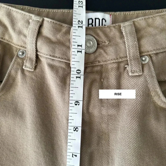 BDG Jeans Womens 27 Tan High and Wide Paint Side Stripe Crop Casual School Denim - Picture 8 of 12